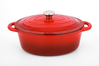Pekáč s poklicí litinový Xanten 37 x 22 cm červený