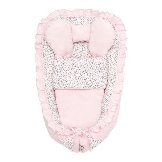 Hnízdečko s peřinkou pro miminko Belisima dots pink