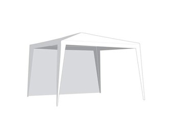 Bočnice zahradního stanu bez okna, bílá