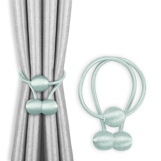 Dekorační ozdobná spona na závěsy s magnetem MONZA mátová Mybesthome 2 kusy v balení
