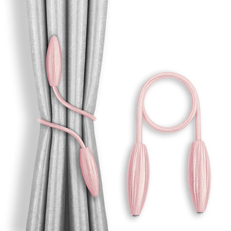 Dekorační ozdobná spona na závěsy BRAVO růžová Mybesthome 2 kusy v balení