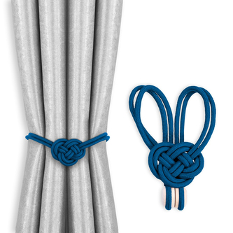 Dekorační ozdobná spona na závěsy s magnetem EDMOND modrá Mybesthome 2 kusy v balení