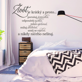 Samolepka na zeď - Životní pravidla