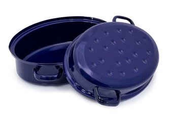 Pekáč smalt oválný 42cm dvoudílný