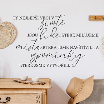 Samolepka na zeď - Lidé, místa a vzpomínky Standart
