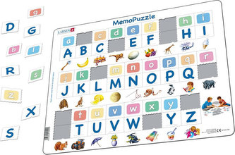 PUZZLE MAXI - Memo abeceda malá, velká, obrázky/52 dílků