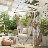 Závěsné křeslo s polštáři TYAGO béžová/béžová 100x130 cm Mybesthome