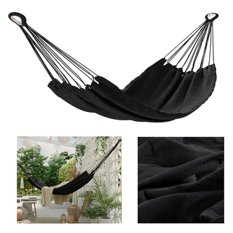 Závěsná houpací síť COLDRA černá 240x80 cm Mybesthome