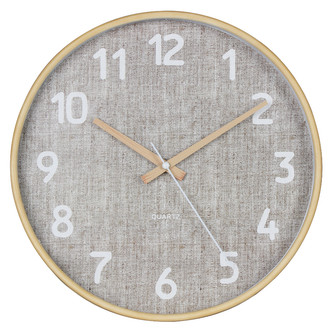 Nástěnné hodiny CANVAS béžová  O 30 cm Mybesthome