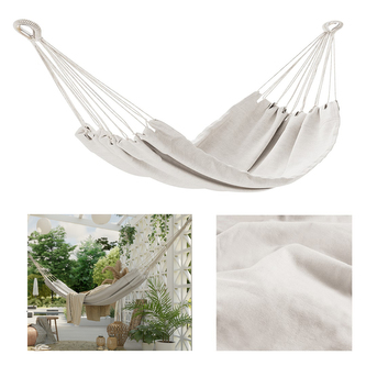 Závěsná houpací síť COLDRA béžová 240x80 cm Mybesthome