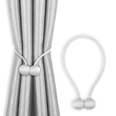 Dekorační ozdobná spona na závěsy s magnetem TOLEDO bílá Mybesthome 2 kusy v balení