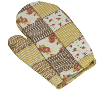 Kuchyňská chňapka - růžička s kostičkou - chňapka 28x18 cm