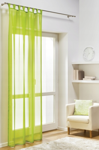 Dekorační záclona s poutky DIANA limonka 140x260 cm (cena za 1 kus) MyBestHome