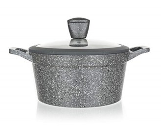 BANQUET Kastrol s nepřílnavým povrchem GRANITE 20 cm, stříkané dno, poklice