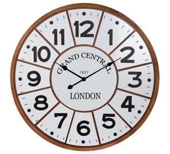 Hodiny nástěnné dřevo GRAND CENTRAL 76 cm