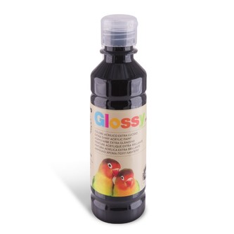 Lesklá akrylová barva PRIMO 250ml, černá