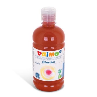 Prstová barva PRIMO, 500ml, hnědá