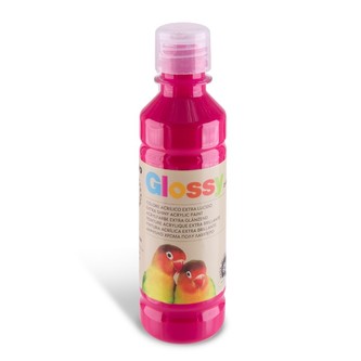 Lesklá akrylová barva PRIMO 250ml, tm. růžová