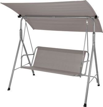Zahradní houpačka se stříškou PROGARDEN světle šedá