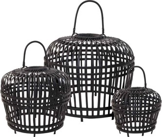 Stínidlo na lampu bambus HOMESTYLING černá 60 cm