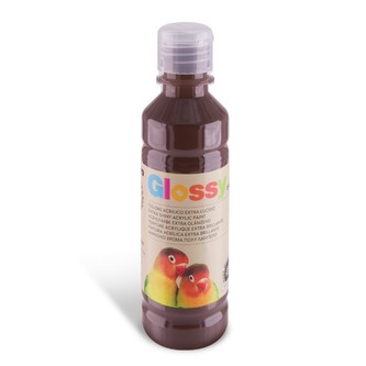 Lesklá akrylová barva PRIMO 250ml, hnědá