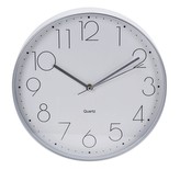 Hodiny nástěnné plast 30 cm stříbrný rám