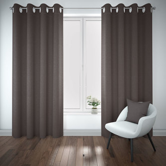 Zatemňovací závěs 245 x 140 cm, tmavě hnědá, II. jakost