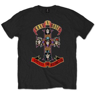 Pánské tričko Guns'N'Roses: Appetite For Destruction (2XL) černé bavlna