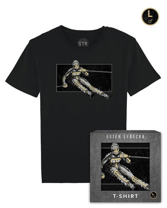 Tričko: Ester Ledecká, lyže- pánské L