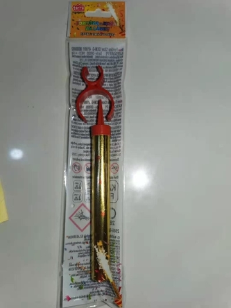 Fontána párty zlatá s držákem na láhev 35 sek 12cm