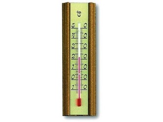 teploměr pokojový 14cm dřev.+ Al 12.1014