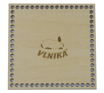 Dno - víko překližkové - přírodní - 20x20cm / otvory 6mm