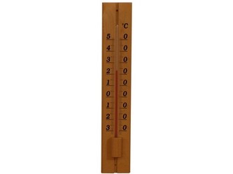 teploměr venkovní D34 32cm dřev.světlý