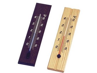 teploměr pokojový D12 12cm dřev.mořený