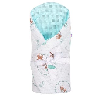 Zavinovačka s kokosovou výztuží a mašlí New Baby Srnka mátová