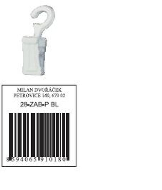 Žabka 20ks 28 bílá plast