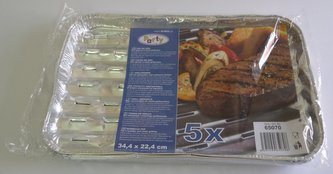 Grilovací tácky 34,4x22,4cm 5ks