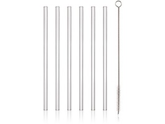 brčka 8x200mm rovná, skleněná (6ks) + 1 kartáček