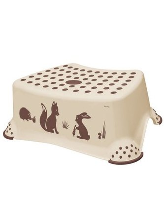 Taburetka 40x28cm/v.14cm TOMEK forest plast krémovohnědá