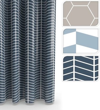 Závěs 200x180 PEVA koupelnový 4dekory geometrické obrazce