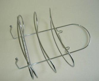 Koupelnová police velká chrom+2přís.