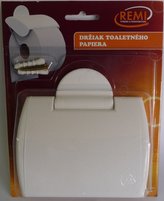 Držák WC papíru s klapkou bílý