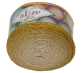 Příze DIVA ombre batik - hořčicová - 250g / 875 m