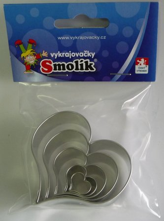 Vykrajovačka 744 sada srdíčka prohnutá 5ks