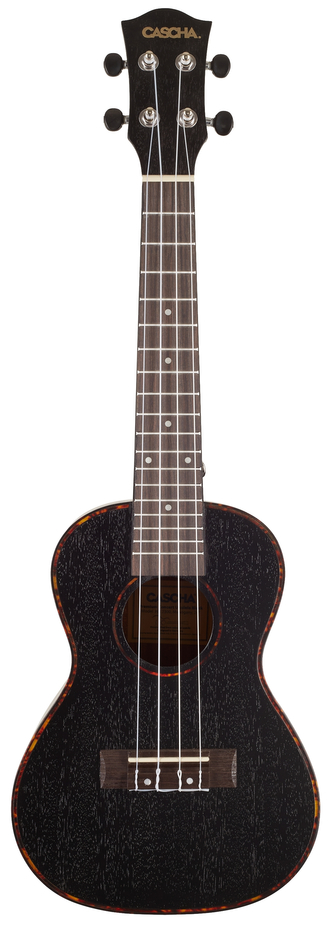Ukulele CASCHA HH 2300 Premium Mahogany Set Black