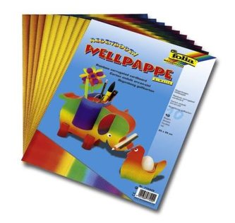 Folia Vlnitý papír 25 x 35 cm - duhový 10 ks