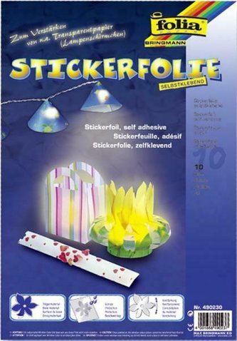 Folia Samolepicí průhledná folie 23 x 33 cm