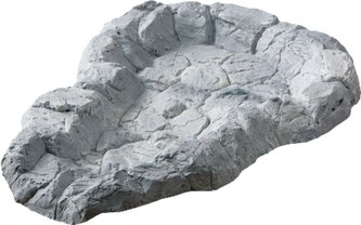 Díl potůčkový s přípojkou pro čerpadlo - šedá skála, 62 x 43 x 7 cm (B034-00)