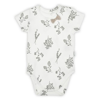 Kojenecké bavlněné body s krátkým rukávem Nicol Ella bílé - velikost 92 (18-24m)