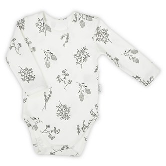 Kojenecké body s dlouhým rukávem Nicol Ella bílé - velikost 80 (9-12m)